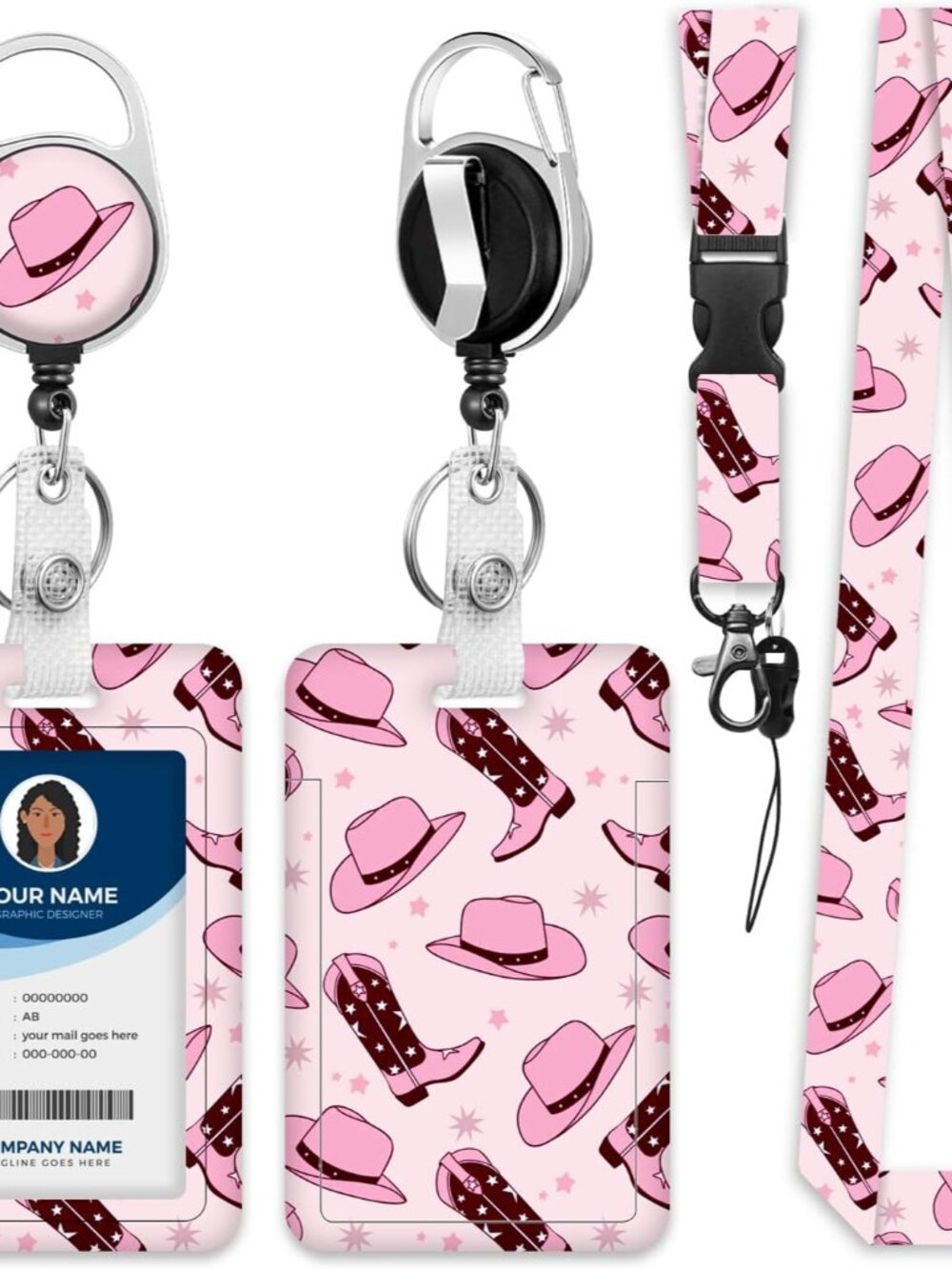 Lanyards for ID Badge Holder for Women Cute, Teacher Lanyard with ID Holder Clip